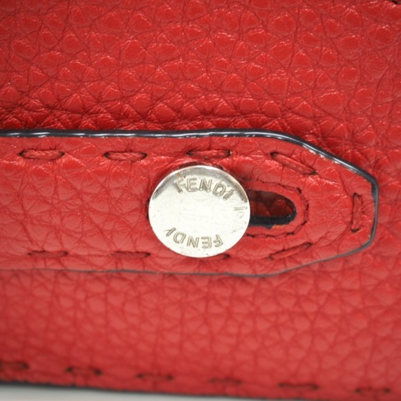 FENDI Monster Selleria Second Bag Pouch Clutch Red Men's - Picture 6 of 10